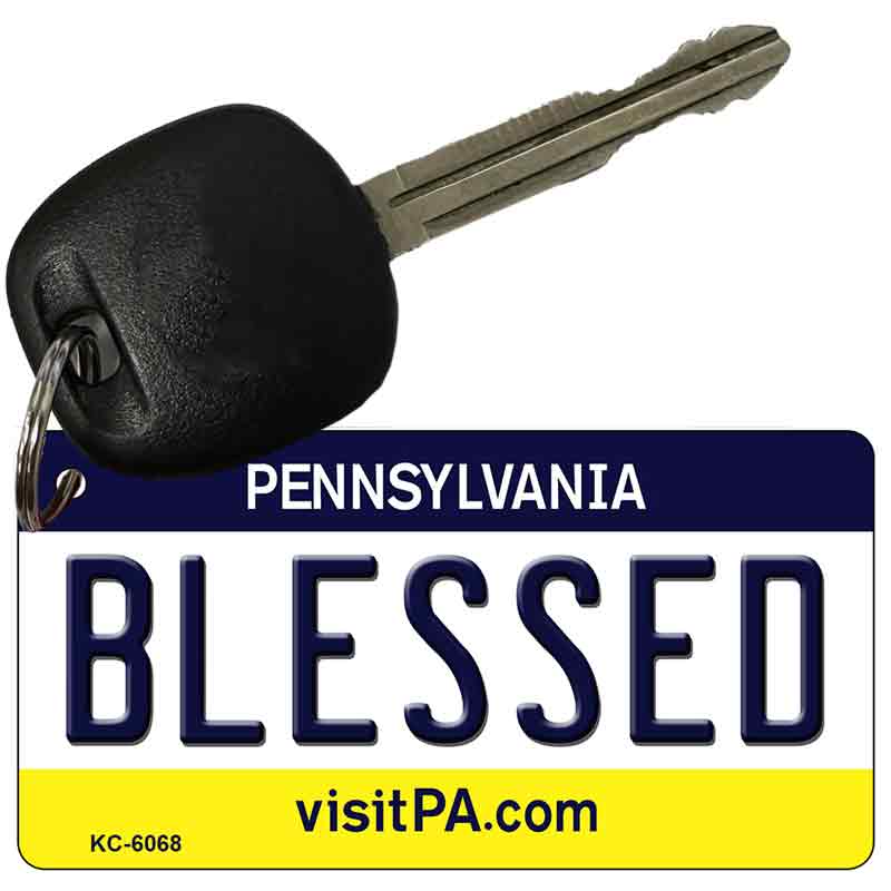 Blessed Pennsylvania State License Plate Tag Key Chain KC-6068