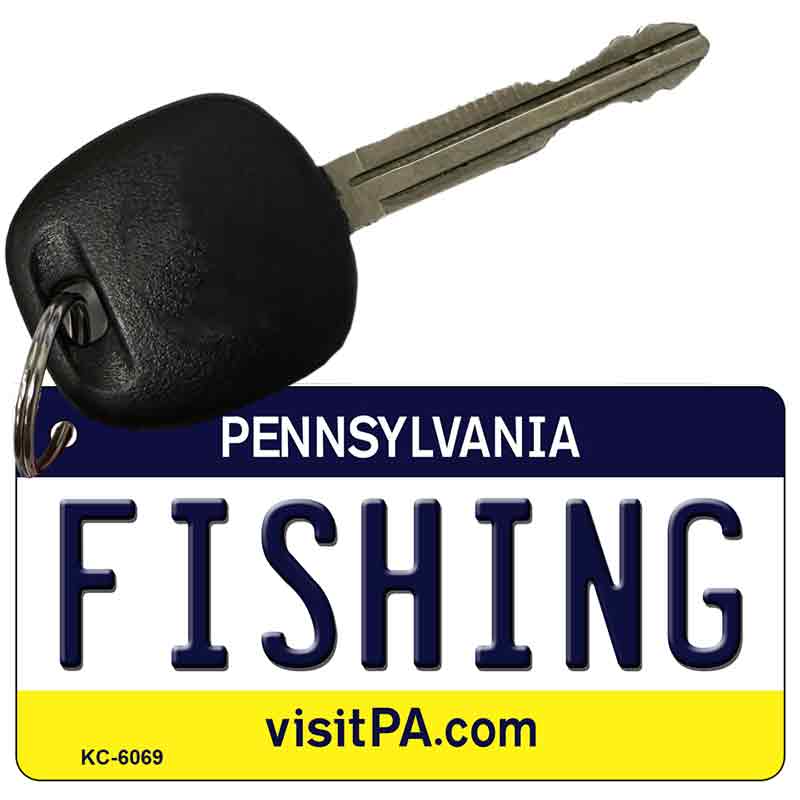 Fishing Pennsylvania State License Plate Tag Key Chain KC-6069