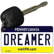 Dreamer Pennsylvania State License Plate Tag Key Chain KC-6071