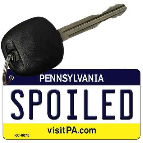 Spoiled Pennsylvania State License Plate Tag Key Chain KC-6075