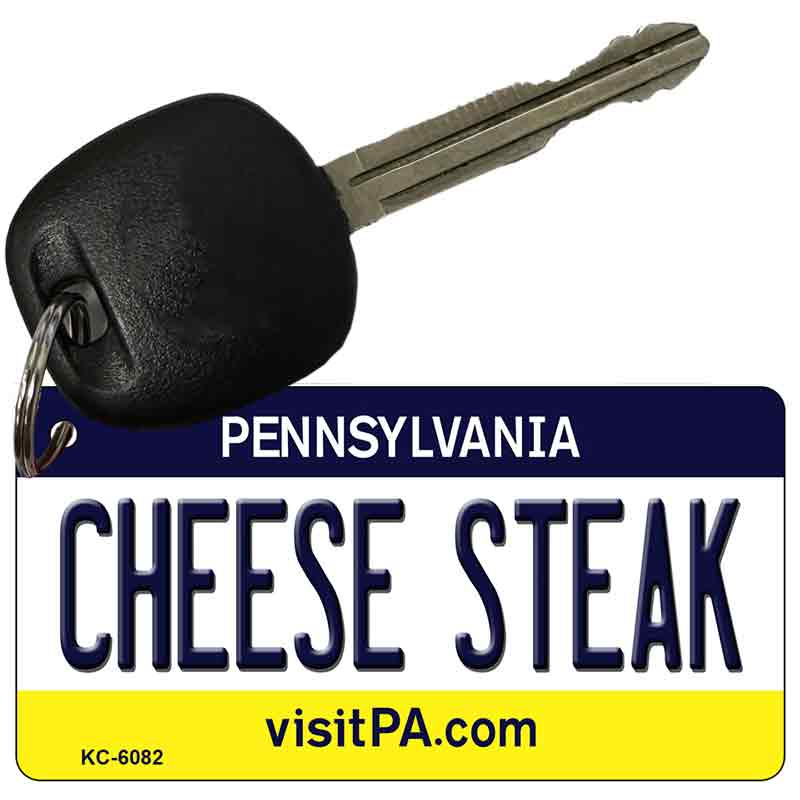 Cheese Steak Pennsylvania State License Plate Tag Key Chain KC-6082