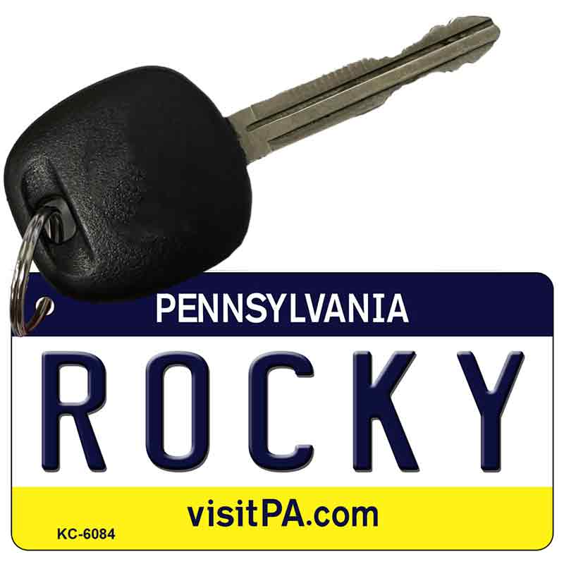 Rocky Pennsylvania State License Plate Tag Key Chain KC-6084