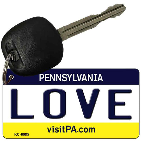 Love Pennsylvania State License Plate Tag Key Chain KC-6085