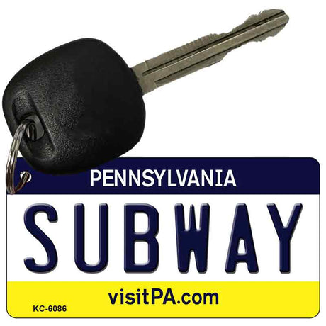 Subway Pennsylvania State License Plate Tag Key Chain KC-6086