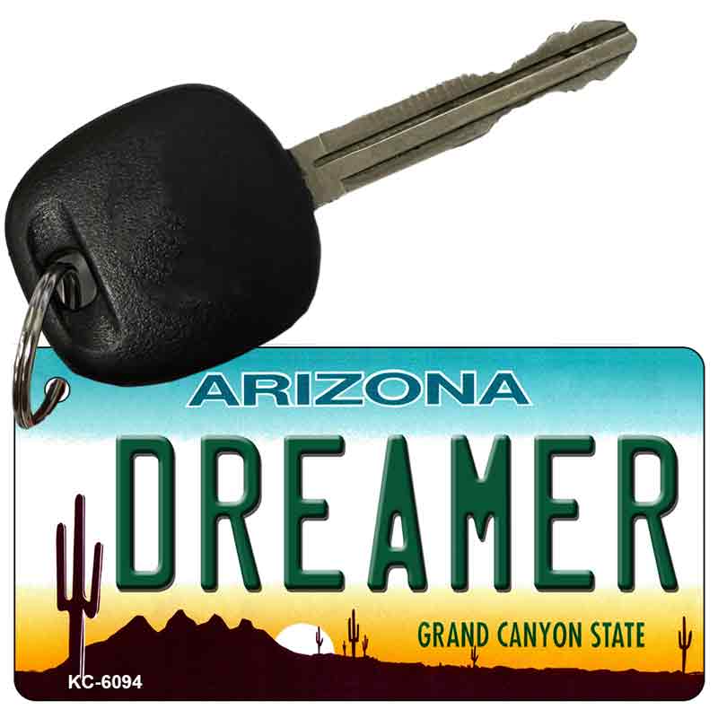 Dreamer Arizona State License Plate Tag Key Chain KC-6094