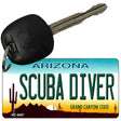 Scuba Diver Arizona State License Plate Tag Key Chain KC-6097