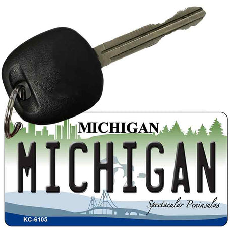 Michigan State License Plate Tag Novelty Key Chain KC-6105