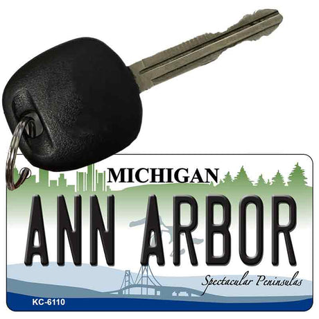 Ann Arbor Michigan State License Plate Tag Novelty Key Chain KC-6110