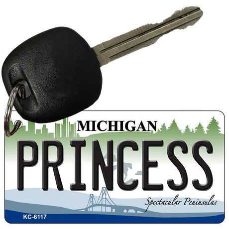 Princess Michigan State License Plate Tag Novelty Key Chain KC-6117