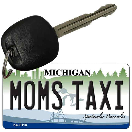 Moms Taxi Michigan State License Plate Tag Novelty Key Chain KC-6118