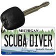 Scuba Diver Michigan State License Plate Tag Novelty Key Chain KC-6130