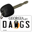 Dawgs Georgia State License Plate Tag Novelty Key Chain KC-6146