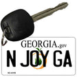 N Joy GA Georgia State License Plate Tag Novelty Key Chain KC-6155