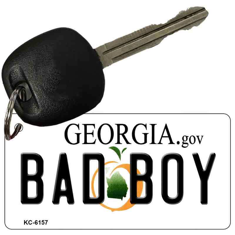 Bad Boy Georgia State License Plate Tag Novelty Key Chain KC-6157