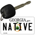 Native Georgia State License Plate Tag Novelty Key Chain KC-6158