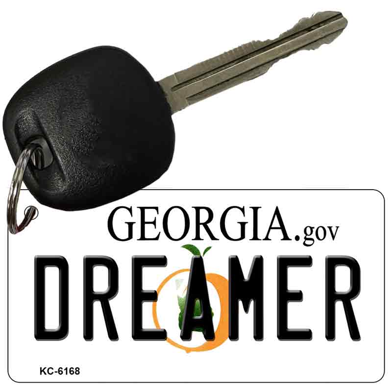 Dreamer Georgia State License Plate Tag Novelty Key Chain KC-6168