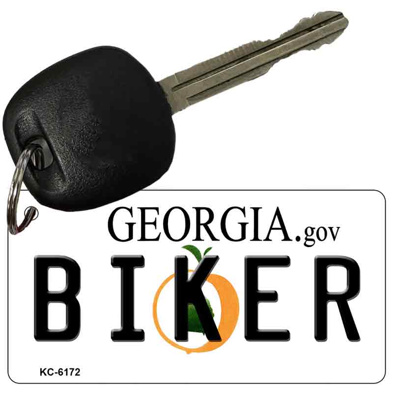 Biker Georgia State License Plate Tag Novelty Key Chain KC-6172