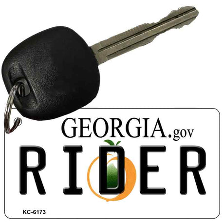 Rider Georgia State License Plate Tag Novelty Key Chain KC-6173