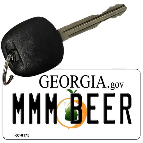 MMM Beer Georgia State License Plate Tag Novelty Key Chain KC-6175