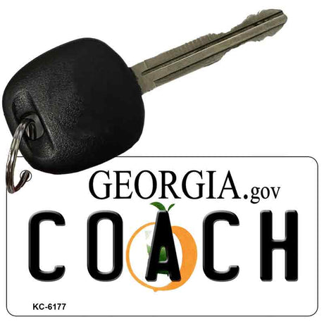 Coach Georgia State License Plate Tag Novelty Key Chain KC-6177