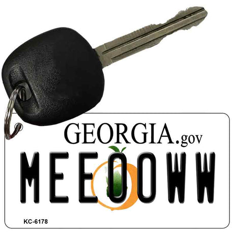 Meeooww Georgia State License Plate Tag Novelty Key Chain KC-6178