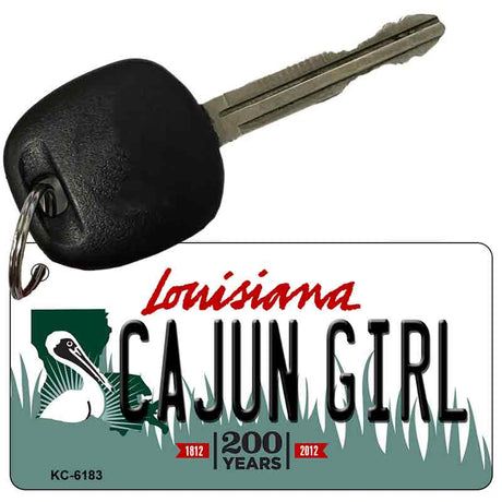 Cajun Girl Louisiana State License Plate Tag Novelty Key Chain KC-6183