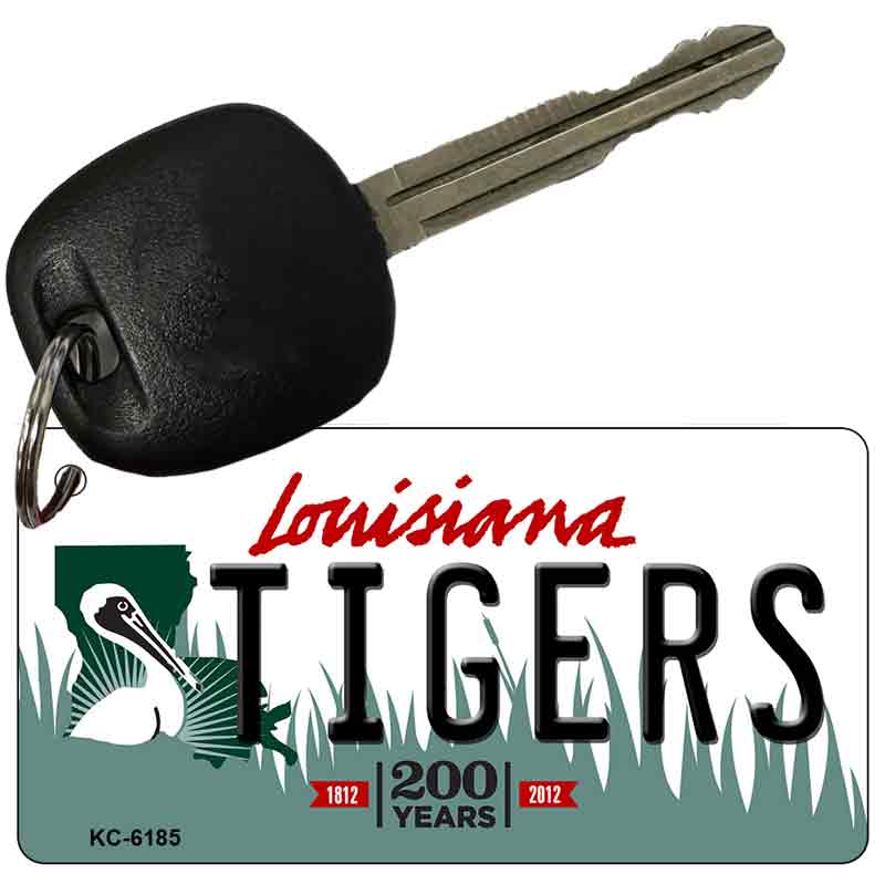 Tigers Louisiana State License Plate Tag Novelty Key Chain KC-6185