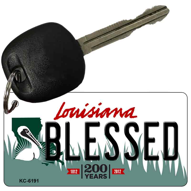 Blessed Louisiana State License Plate Tag Novelty Key Chain KC-6191