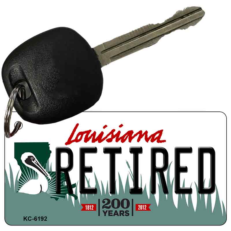 Retired Louisiana State License Plate Tag Novelty Key Chain KC-6192