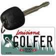 Golfer Louisiana State License Plate Tag Novelty Key Chain KC-6193