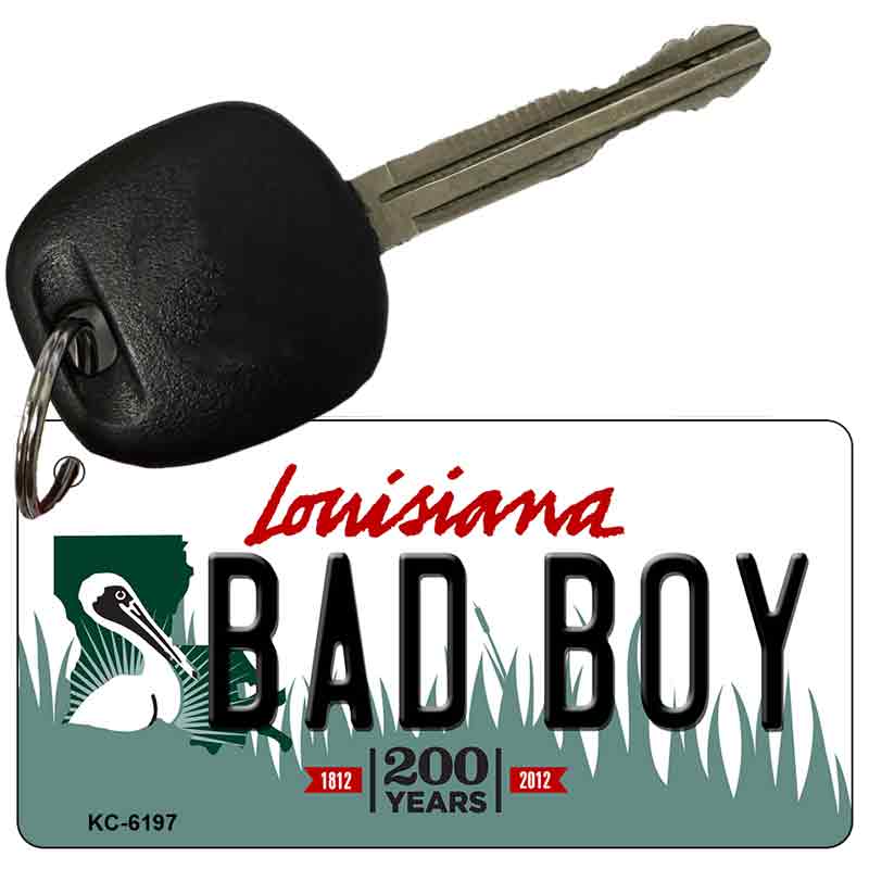 Bad Boy Louisiana State License Plate Tag Novelty Key Chain KC-6197