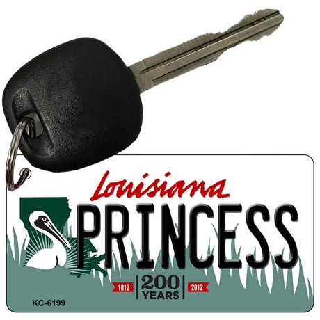 Princess Louisiana State License Plate Tag Novelty Key Chain KC-6199