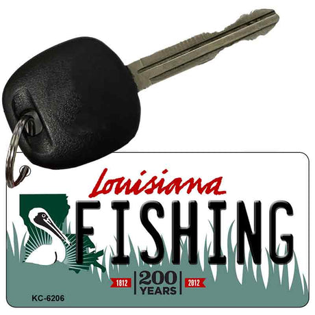 Fishing Louisiana State License Plate Tag Novelty Key Chain KC-6206