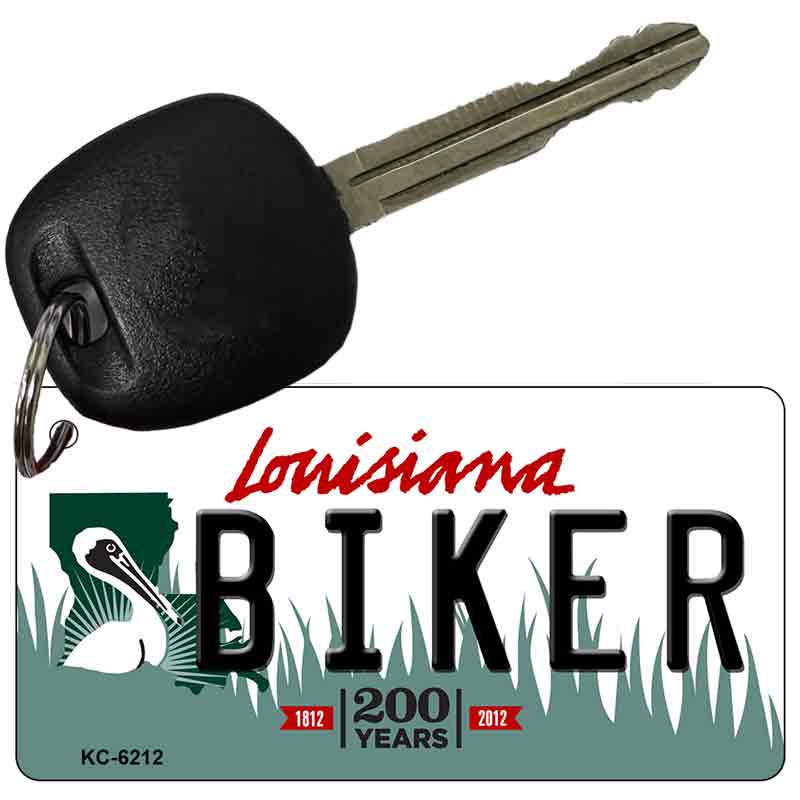 Biker Louisiana State License Plate Tag Novelty Key Chain KC-6212