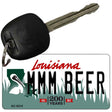 MMM Beer Louisiana State License Plate Tag Novelty Key Chain KC-6215