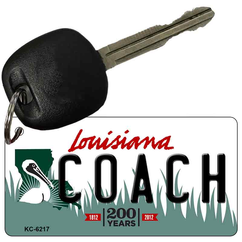 Coach Louisiana State License Plate Tag Novelty Key Chain KC-6217