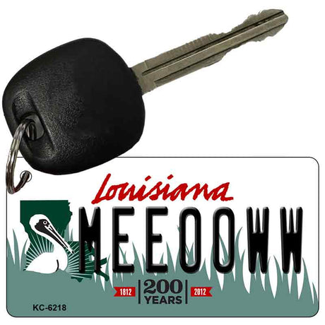 Meeooww Louisiana State License Plate Tag Novelty Key Chain KC-6218