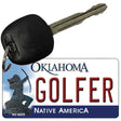 Golfer Oklahoma State License Plate Tag Novelty Key Chain KC-6225