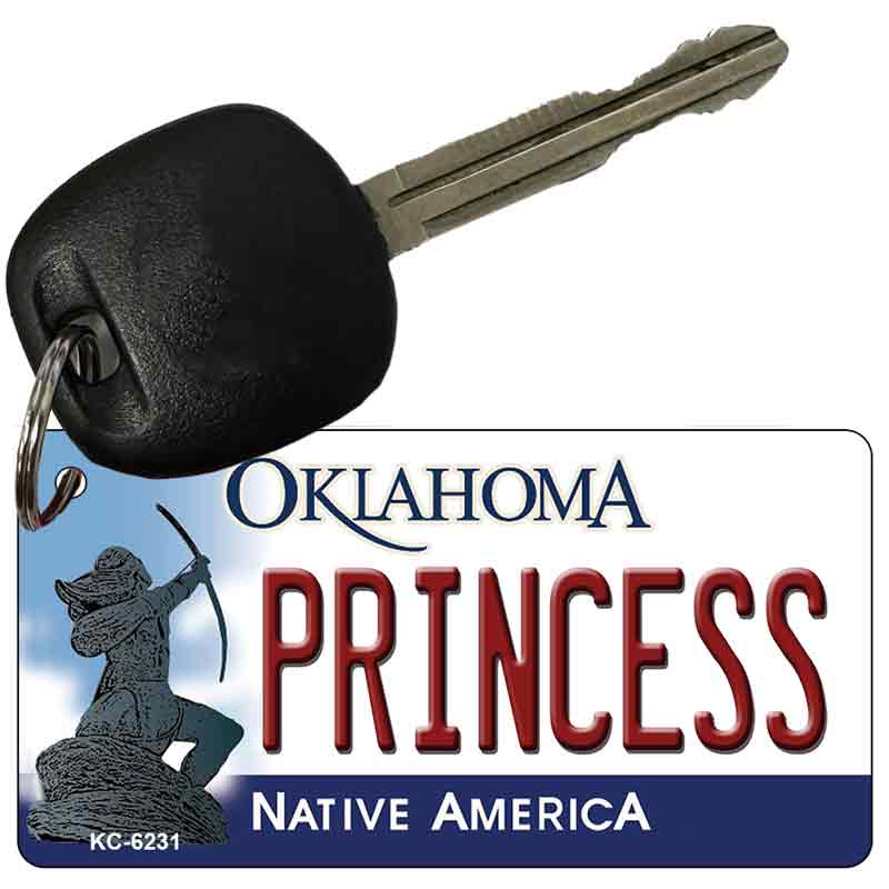 Princess Oklahoma State License Plate Tag Novelty Key Chain KC-6231