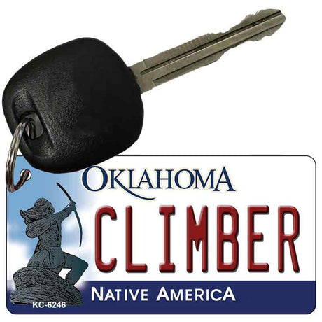 Climber Oklahoma State License Plate Tag Novelty Key Chain KC-6246