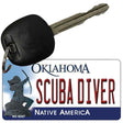 Scuba Diver Oklahoma State License Plate Tag Novelty Key Chain KC-6247