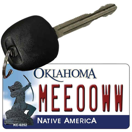 Meeooww Oklahoma State License Plate Tag Novelty Key Chain KC-6252