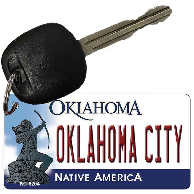 Oklahoma City State License Plate Tag Novelty Key Chain KC-6254