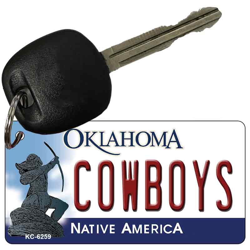 Cowboys Oklahoma State License Plate Tag Novelty Key Chain KC-6259