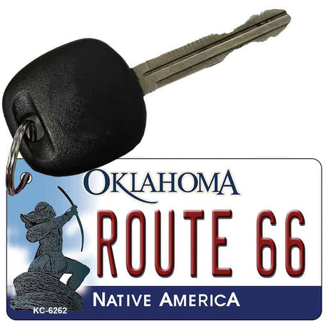 Route 66 Oklahoma State License Plate Tag Novelty Key Chain KC-6262