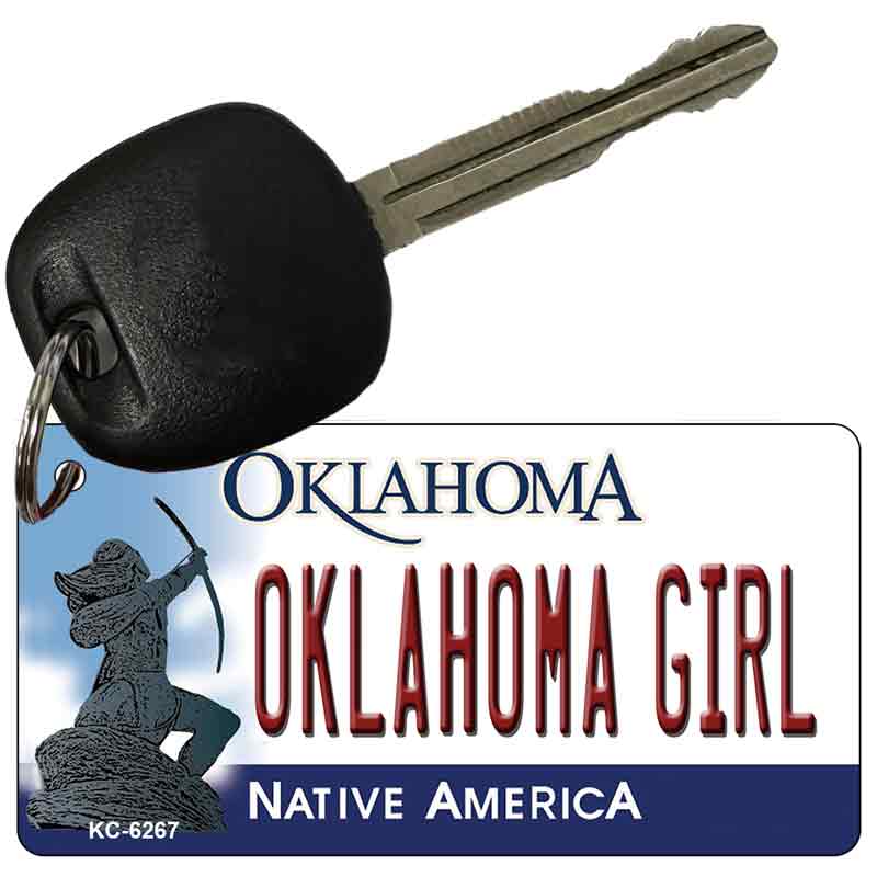 Oklahoma Girl Oklahoma State License Plate Tag Novelty Key Chain KC-6267