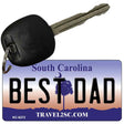 Best Dad South Carolina License Plate Tag Key Chain KC-6272