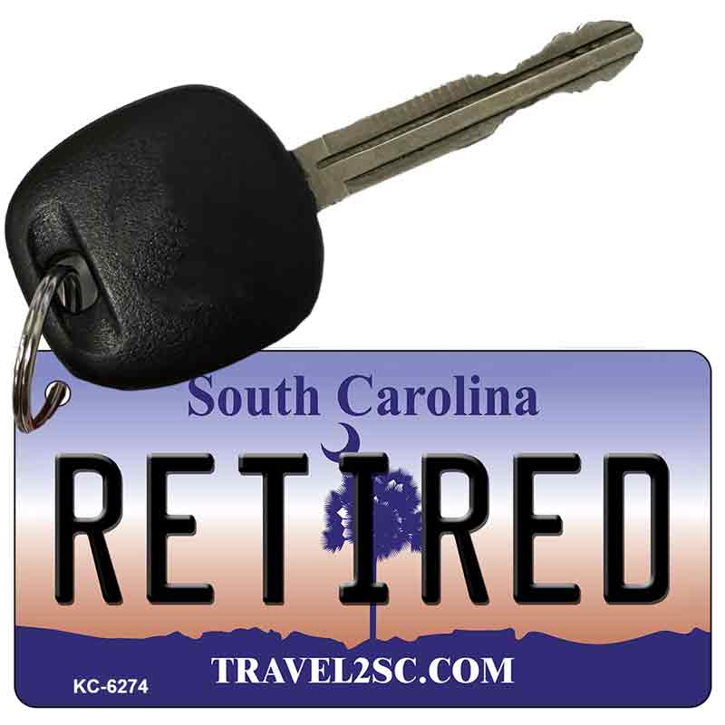 Retired South Carolina License Plate Tag Key Chain KC-6274