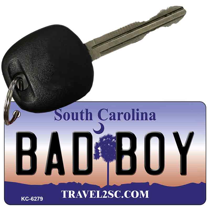 Bad Boy South Carolina License Plate Tag Key Chain KC-6279