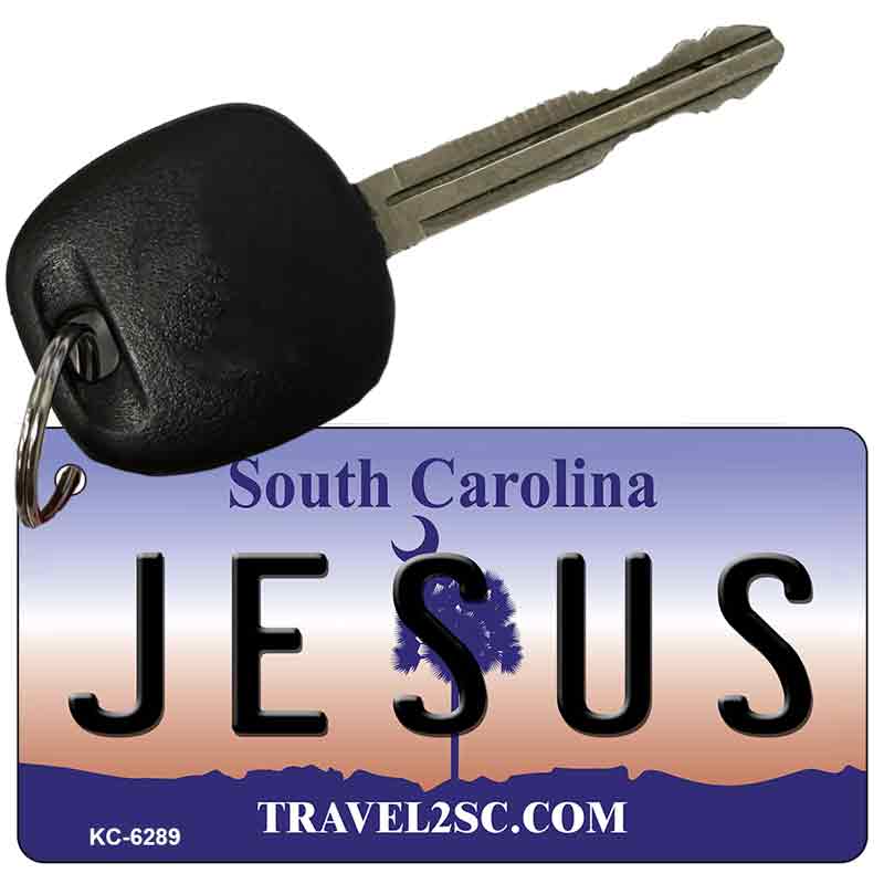 Jesus South Carolina License Plate Tag Key Chain KC-6289